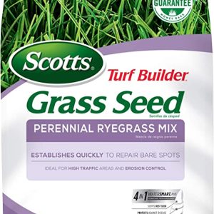 Scotts Turf Builder Grass Seed Perennial Ryegrass Mix Repairs Bare Spots, Ideal for High Traffic and Erosion Control, 7 lbs.