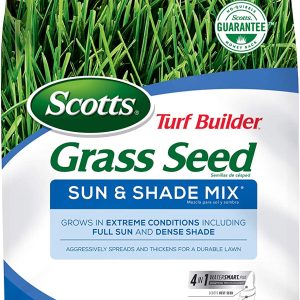 Scotts Turf Builder Grass Seed Sun & Shade Mix with WaterSmart Plus Coating Technology, 40 lbs.